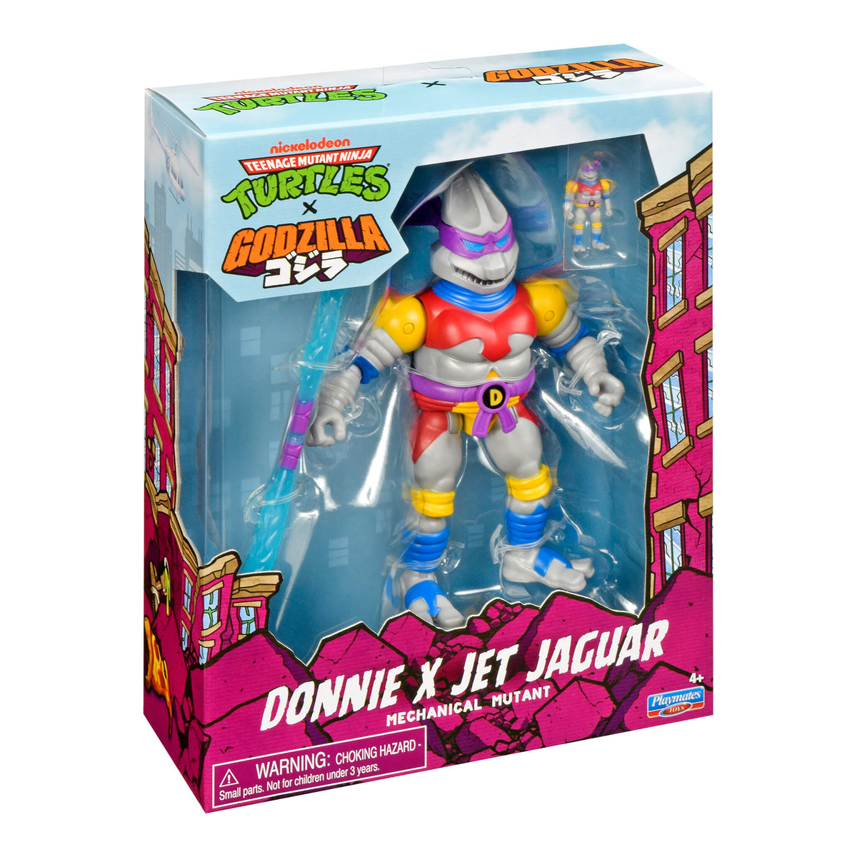 Playmates TMNT x Godzilla Donatello x Jet Jaguar 6-Inch Action Figure