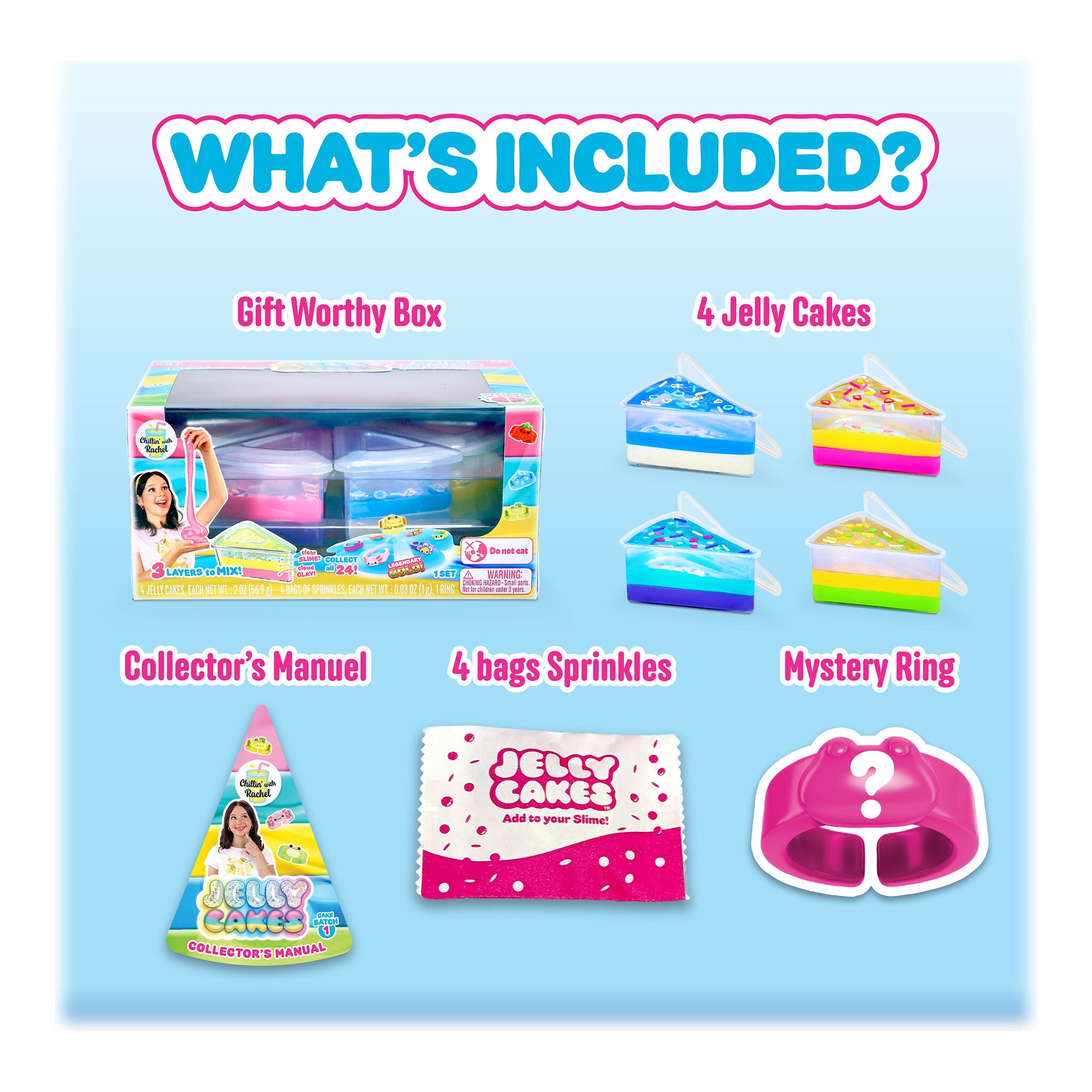 Jelly Cakes Bestie Party Pack Chillin’ With Rachel Sensory Slime Toy