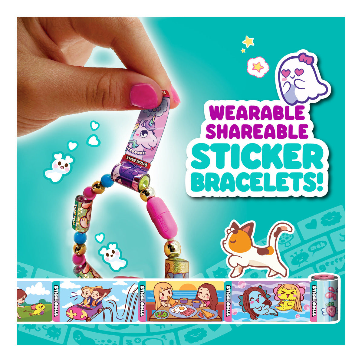 Sticki Rolls Anna & Erin BFF Bracelet Pack – 160 Stickers