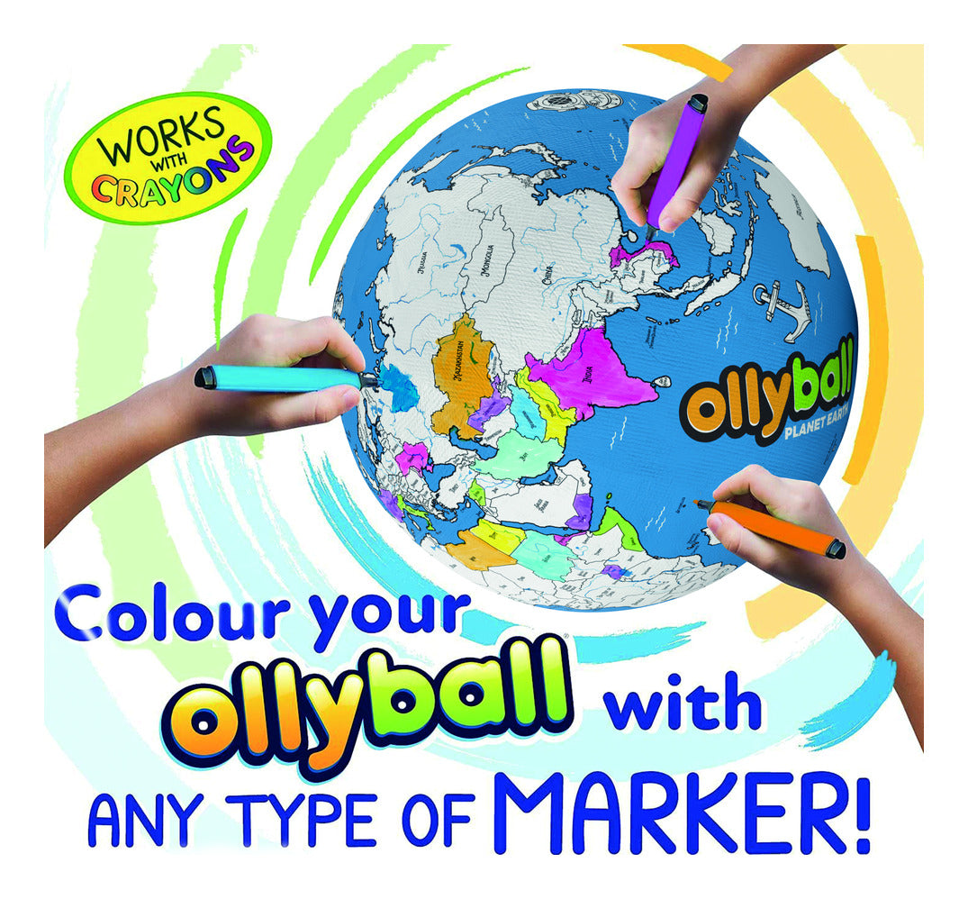 Ollyball Planet Earth 22-Inch Mega STEAM Inflatable Globe