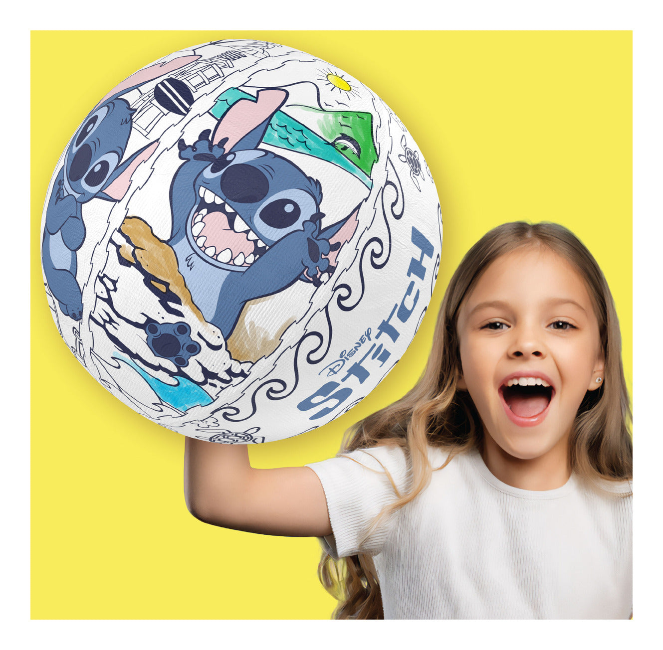 Ollyball Disney Stitch Colour-In Indoor Play Ball