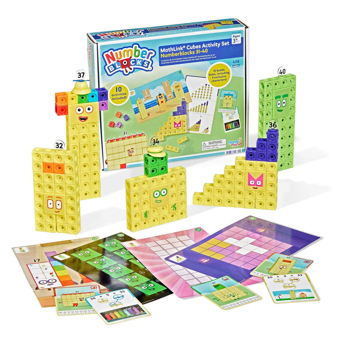 Learning Resources MathLink Cubes Numberblocks 31–40 Activity Set