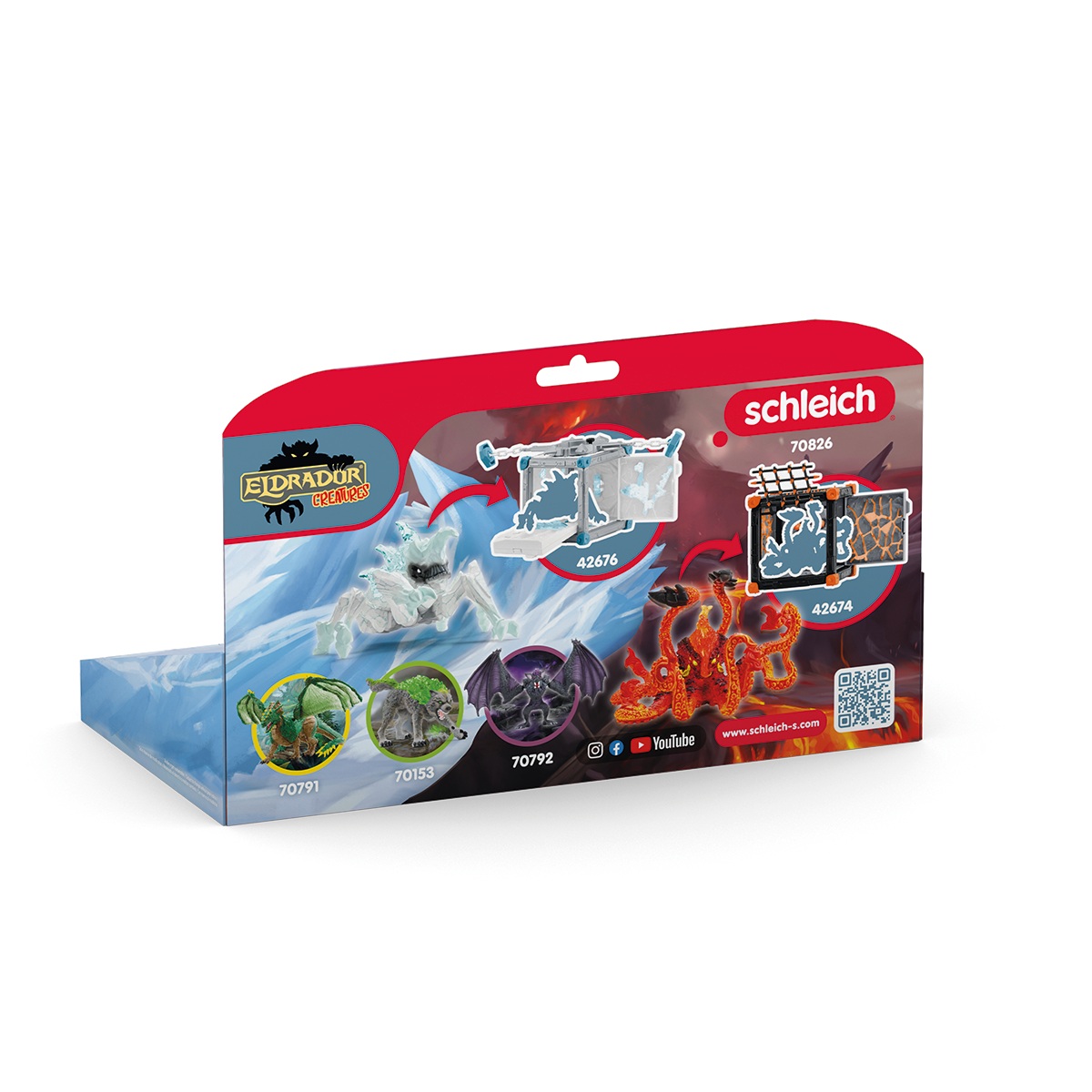 Schleich Eldrador Creatures Ice Bug vs Fire Kraken Figure Set