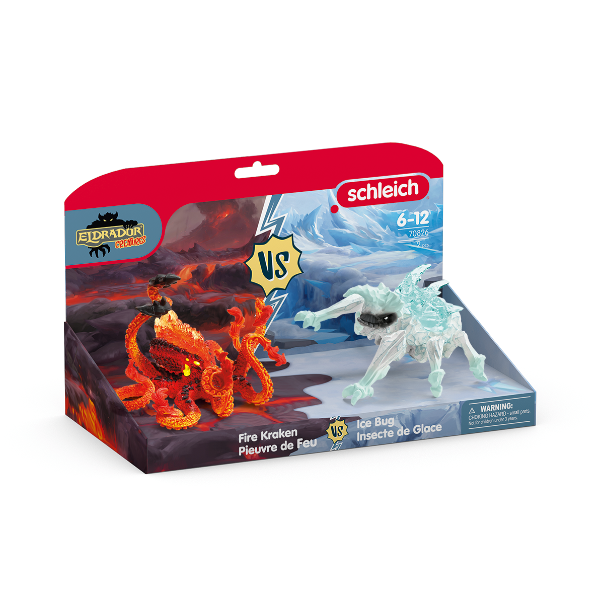 Schleich Eldrador Creatures Ice Bug vs. Fire Kraken Figure Set