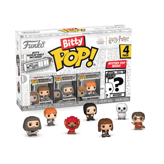 Funko Bitty Pop! Harry Potter Series 2 Hermione, Hagrid & Ron 4-Pack (Chance of Chase)