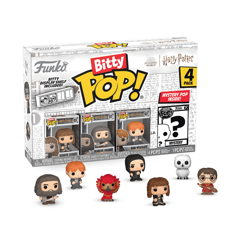 Funko Bitty Pop! Harry Potter Series 2 Hermione, Hagrid & Ron 4-Pack (Chance of Chase)