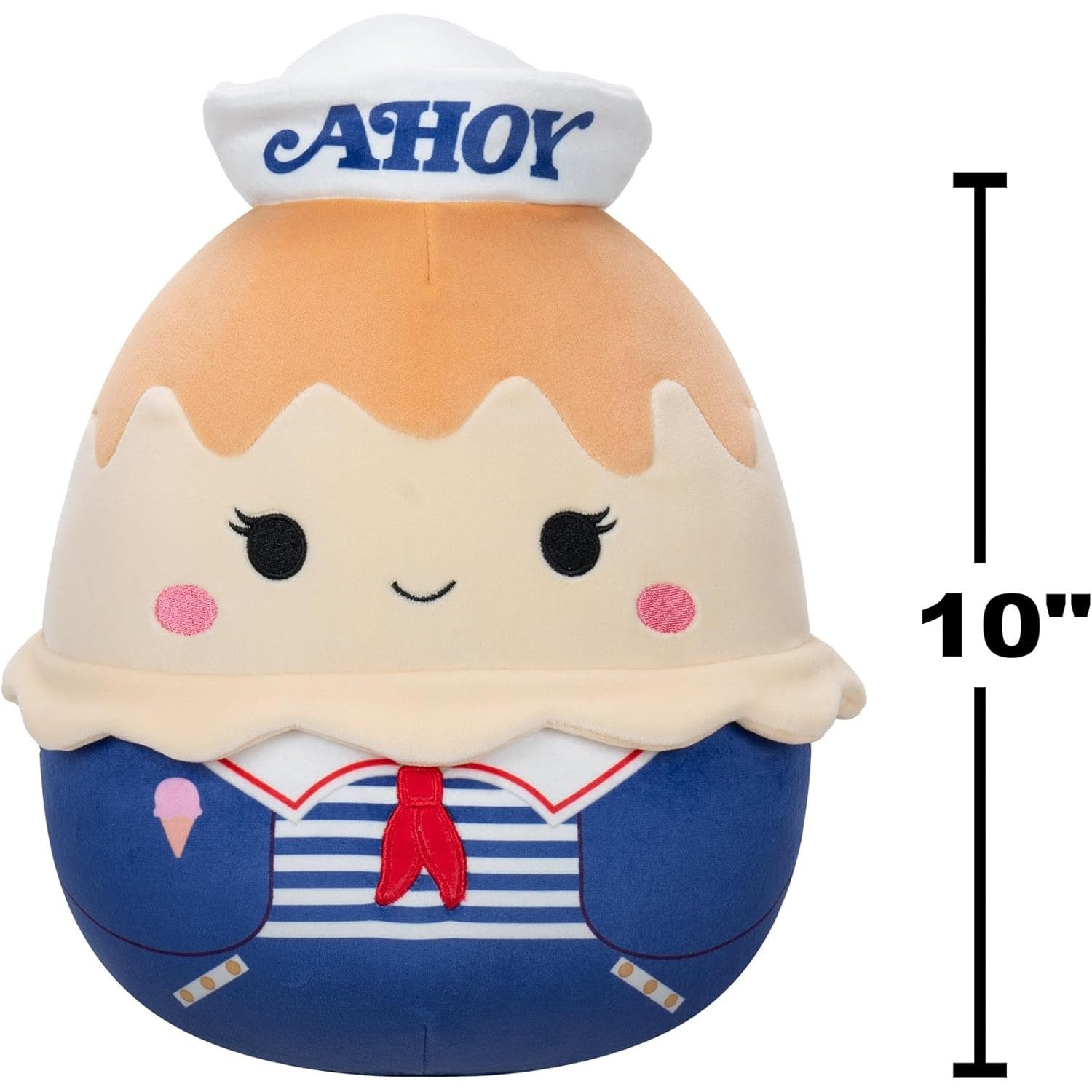 Squishmallow Kellytoy Plush 10" Stranger Things - Ice Cream Ahoy Butterscotch