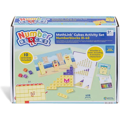Learning Resources MathLink Cubes Numberblocks 31–40 Activity Set