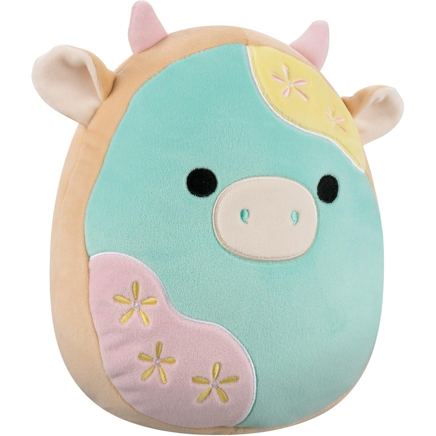 Squishmallow 7.5 Inch Easter 2025 - Cornelius - Cookie Cow With Pastel Blue Icing and Flowers