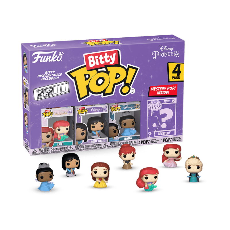 Funko Bitty Pop! Disney Princess Ariel 4-Pack (1 in 6 Chance of Chase)