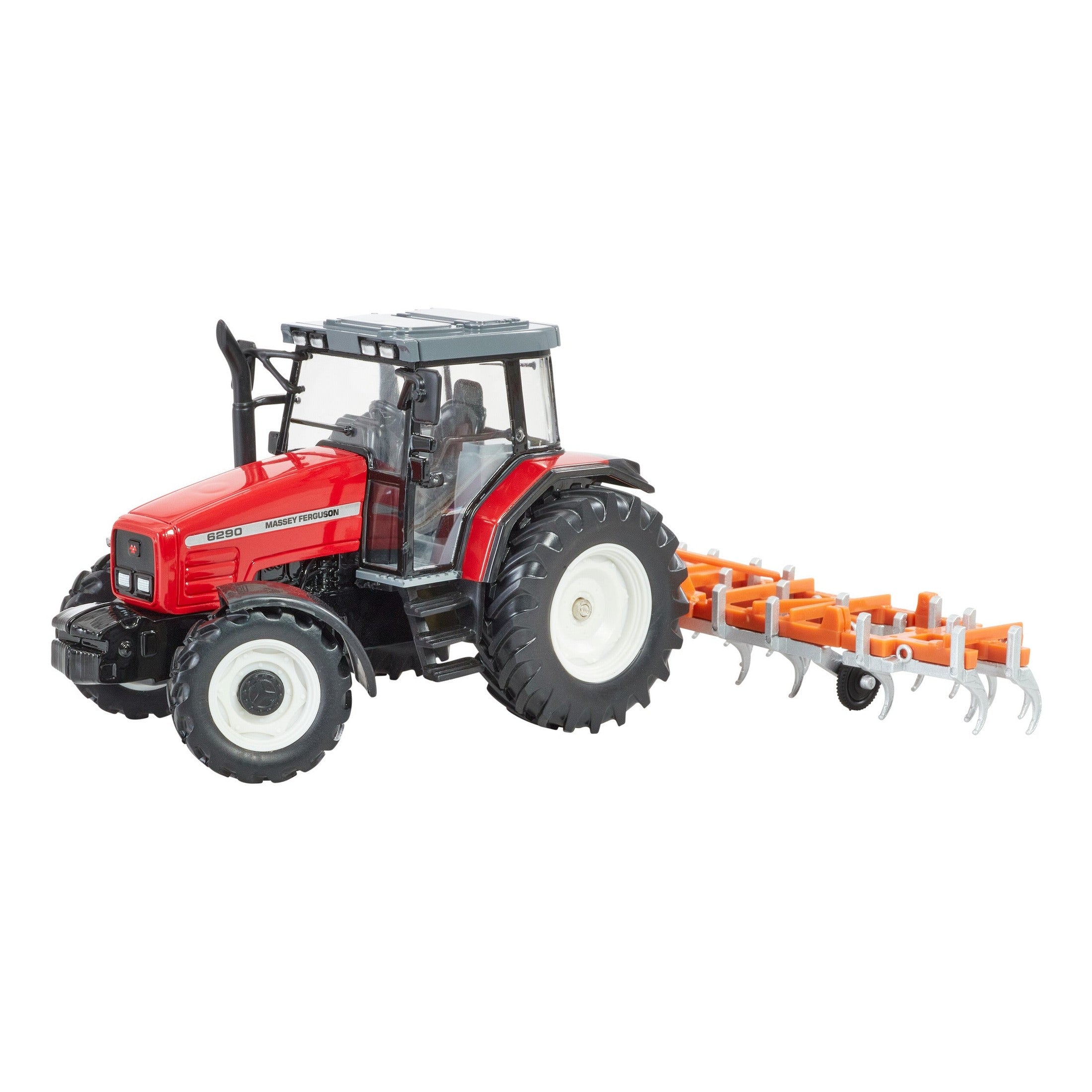 Britains Massey Ferguson 6290 Heritage Tractor Playset with Fold-Up Cultivator