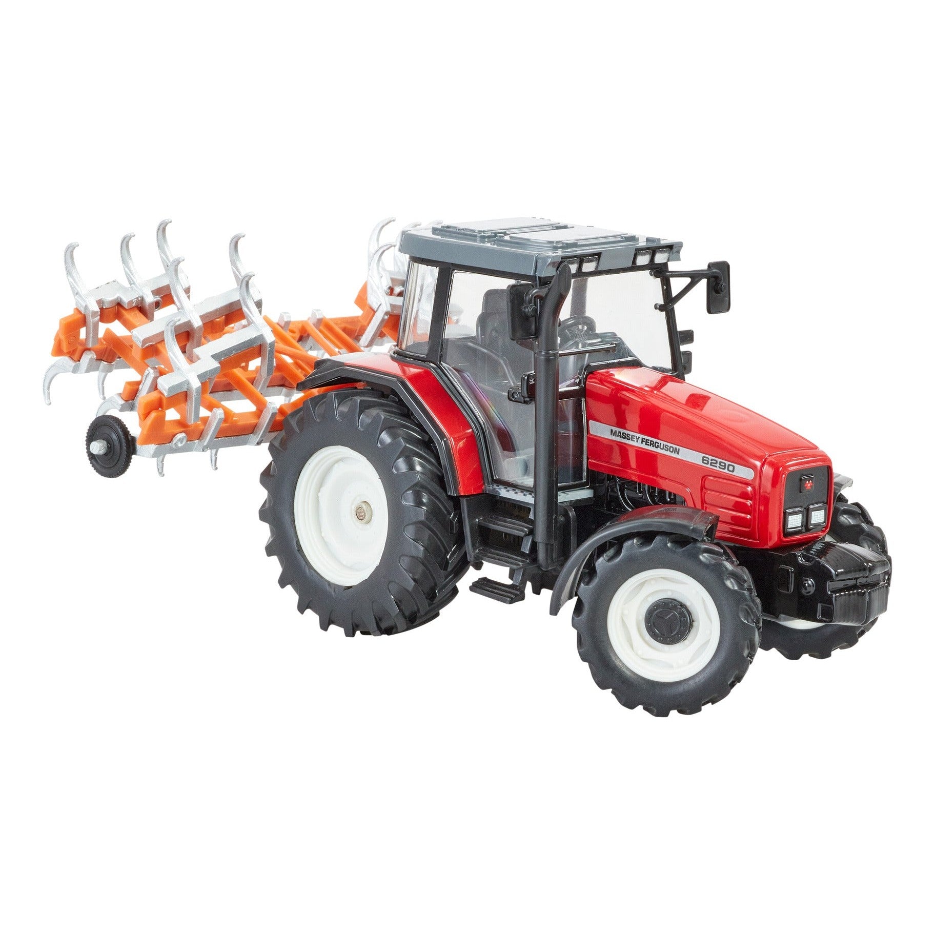 Britains Massey Ferguson 6290 Heritage Tractor Playset with Fold-Up Cultivator