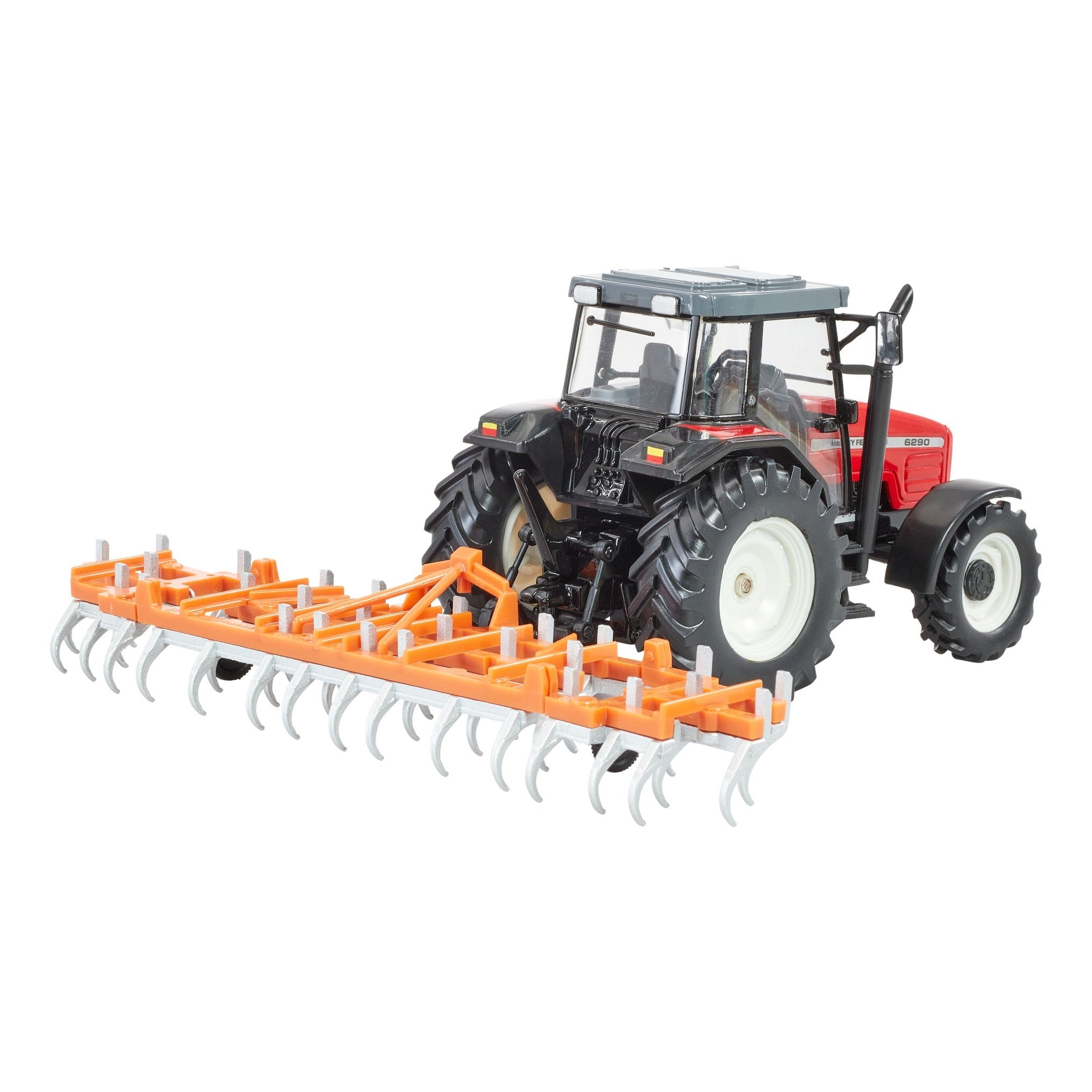 Britains Massey Ferguson 6290 Heritage Tractor Playset with Fold-Up Cultivator