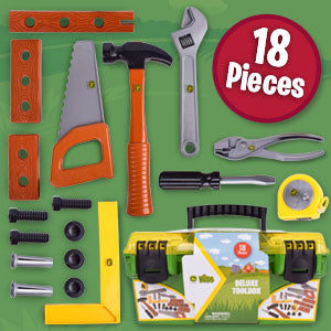 John Deere Deluxe Tool Box 18-Piece Pretend Play Set