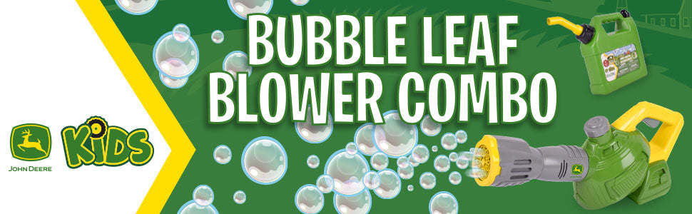 John Deere Bubble Leaf Blower with Bubble Refill Gas Can