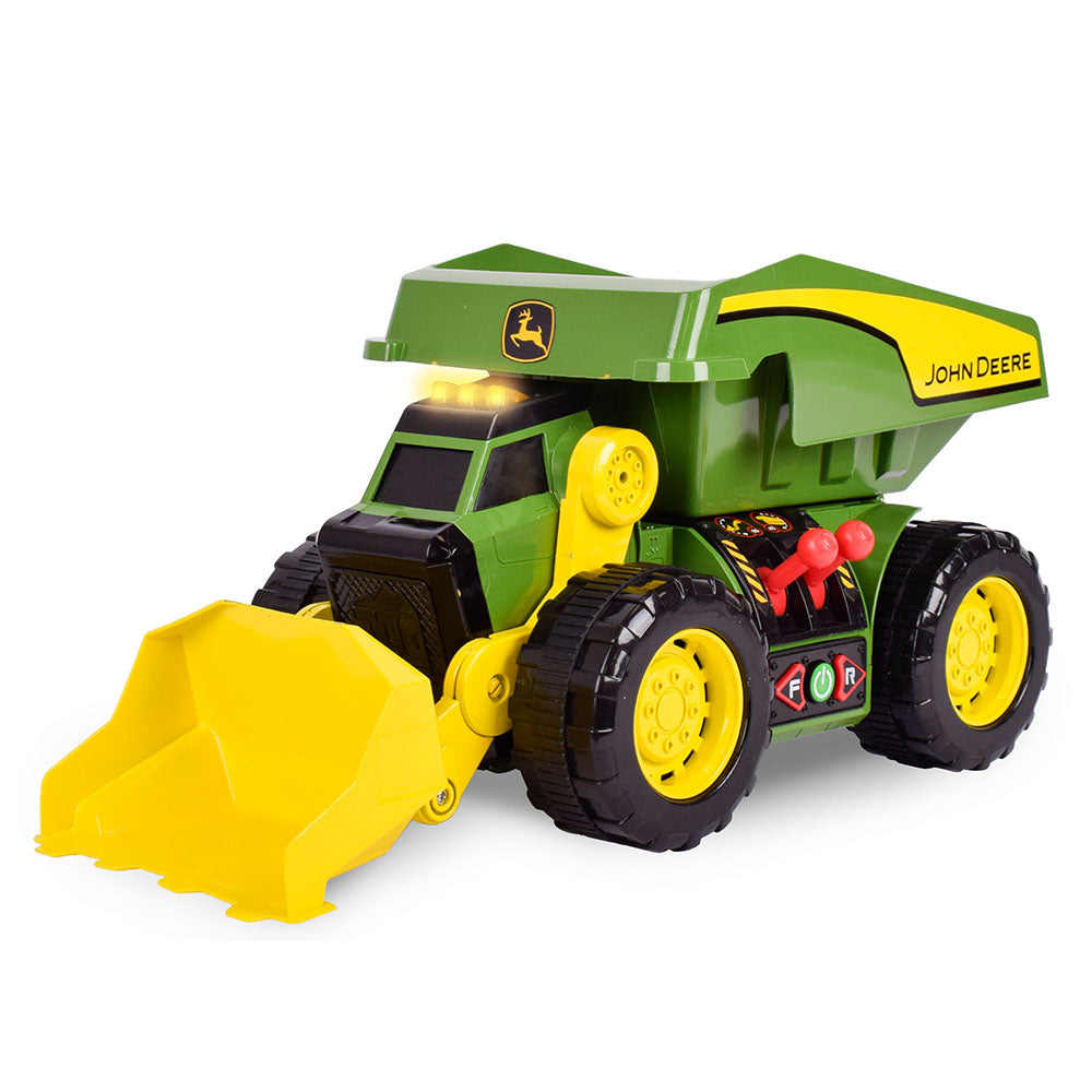 John Deere 2-in-1 Motorised Dig Rig with Lights and Sounds