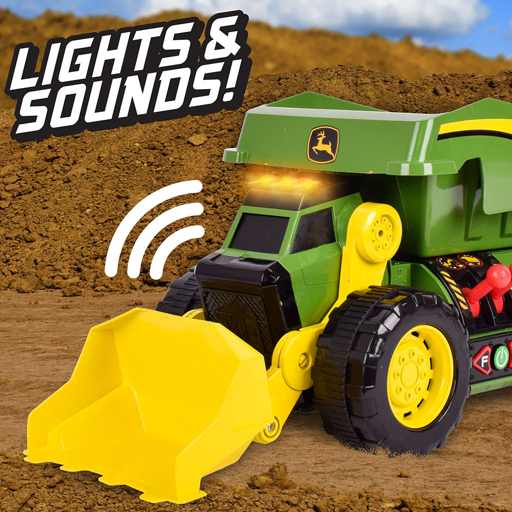 John Deere 2-in-1 Motorised Dig Rig with Lights and Sounds