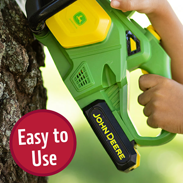 John Deere Motorised Chainsaw Toy with Lights and Sounds