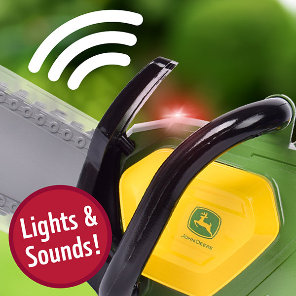 John Deere Motorised Chainsaw Toy with Lights and Sounds