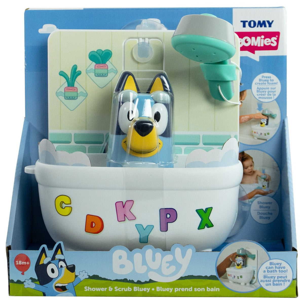 Toomies Bluey Shower & Scrub Interactive Bath Toy