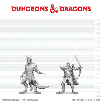 D&D Nolzur's Marvelous Unpainted Miniatures: Elf Ranger & Dragonborn Monk (W29)