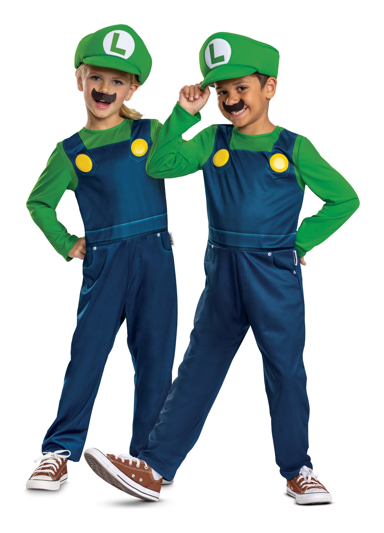 Super Mario Luigi Fancy Dress Costume 7-8 Years