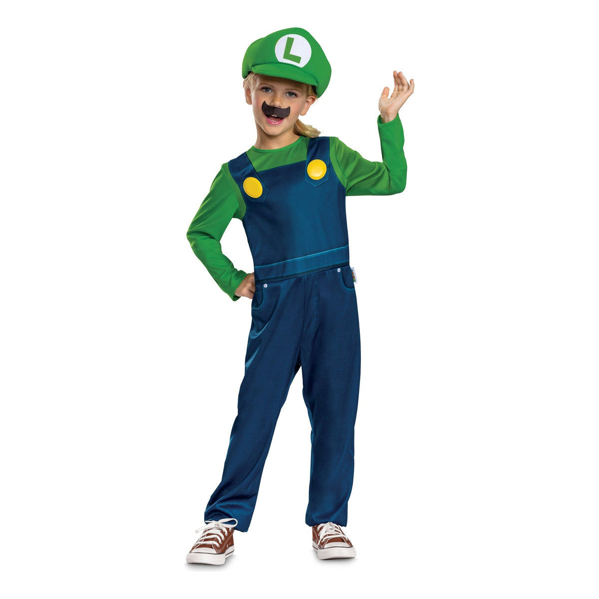 Super Mario Luigi Fancy Dress Costume 7-8 Years