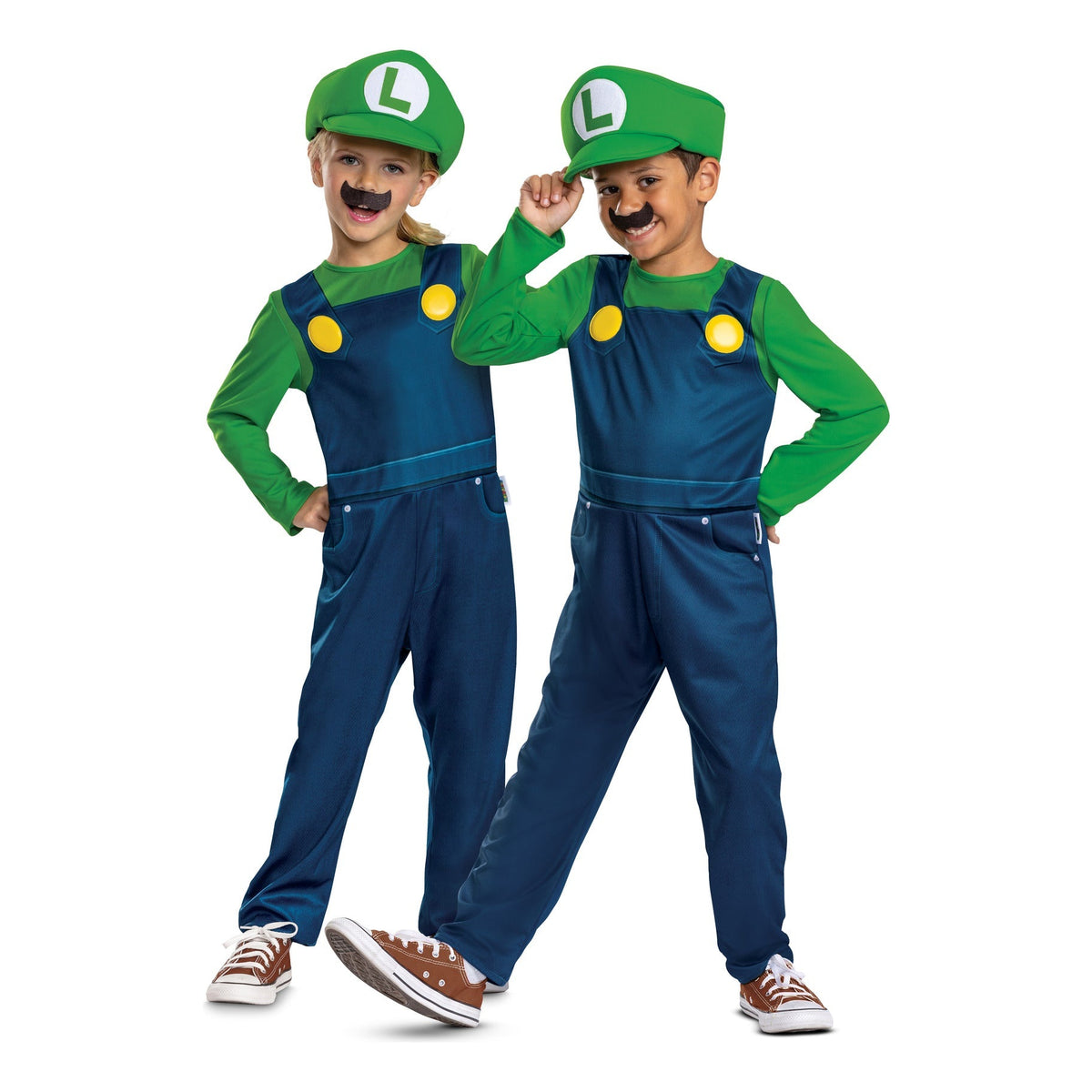 Super Mario Luigi Fancy Dress Costume 5-6 Years