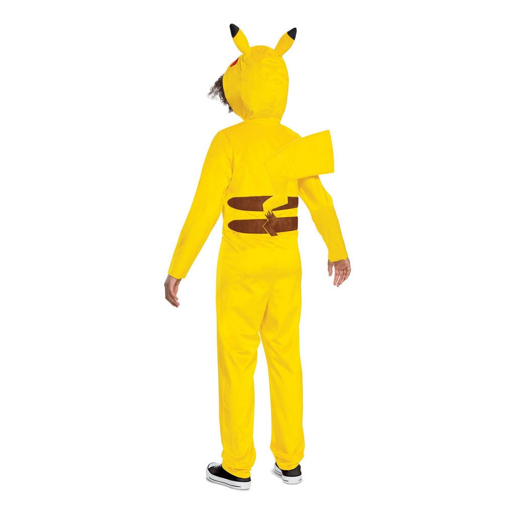 Pokémon Pikachu Classic Hooded Jumpsuit Costume, Kids XL 14–16