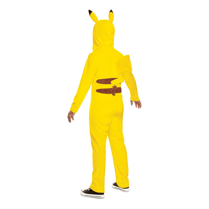 Pokémon Pikachu Classic Hooded Jumpsuit Costume, Kids XL 14–16