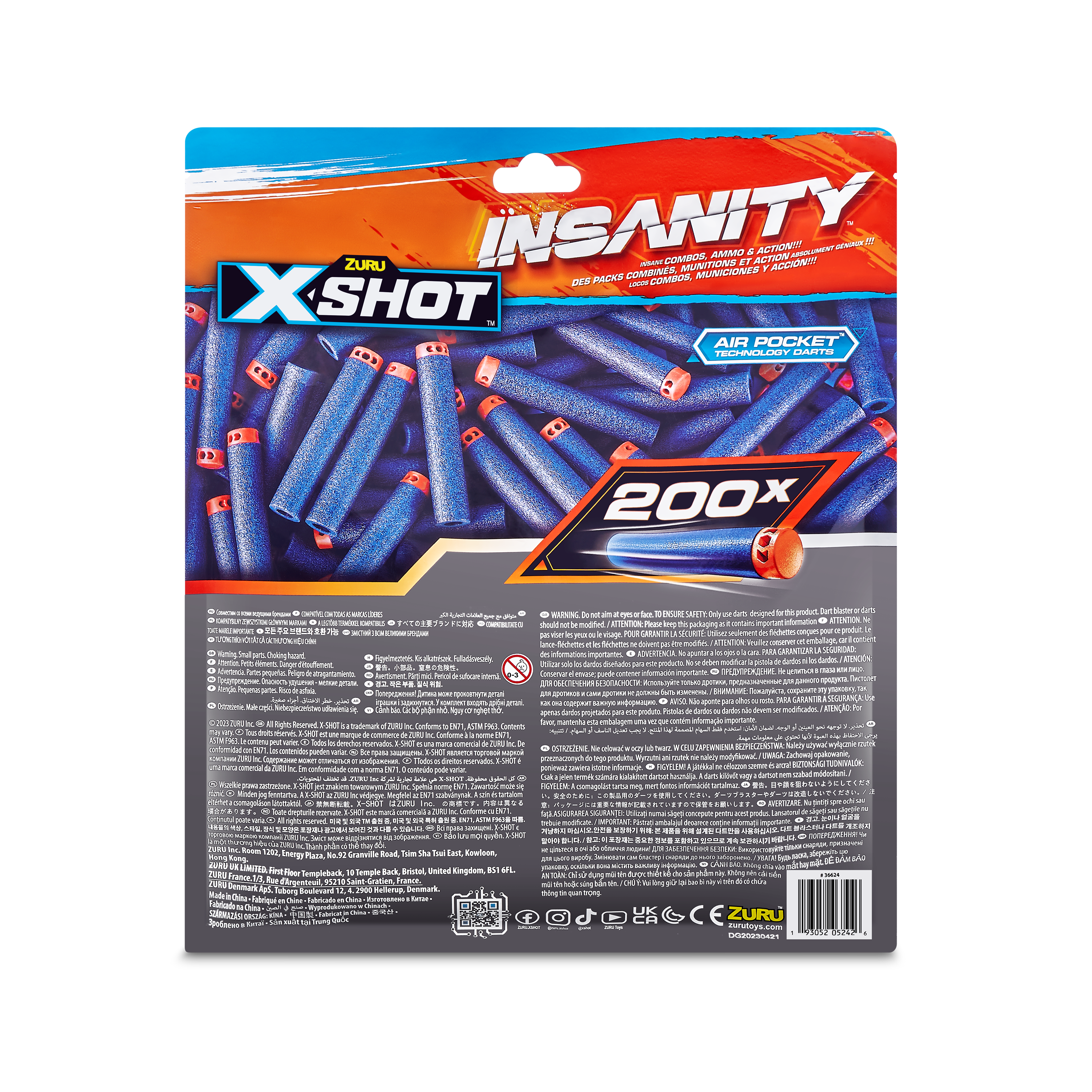 X-Shot Insanity 200 Pack Refill Darts