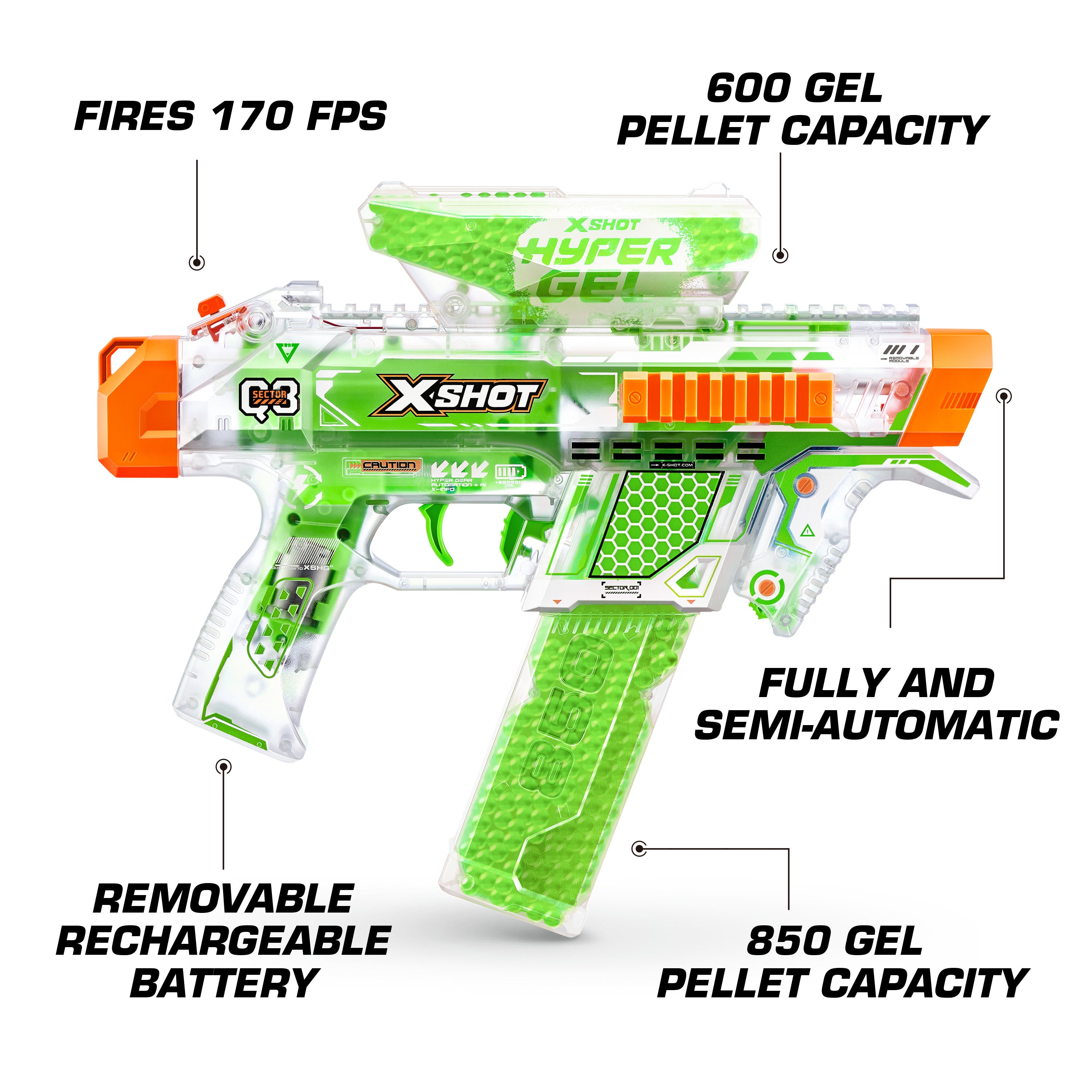 XShot Hyper Gel Glow in the Dark S1 Medium