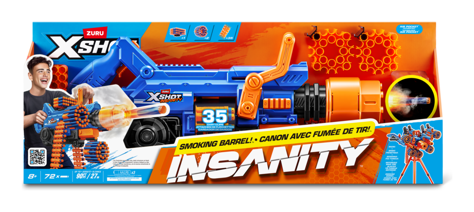 ** XShot Insanity S1 Smoking Barrel (72 Darts)