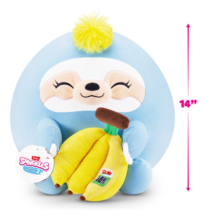 ZURU Snackles 14in Plush - Sloth & Dole (Banana)