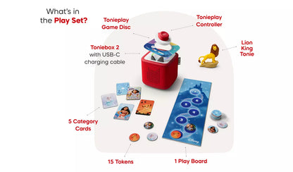 Tonies - Red Toniebox 2 Play Set with Lion King
