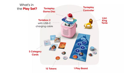 Tonies - Pink Toniebox 2 Play Set with Lion King