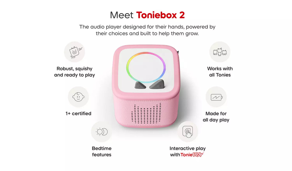 Tonies - Pink Toniebox 2 Play Set with Lion King