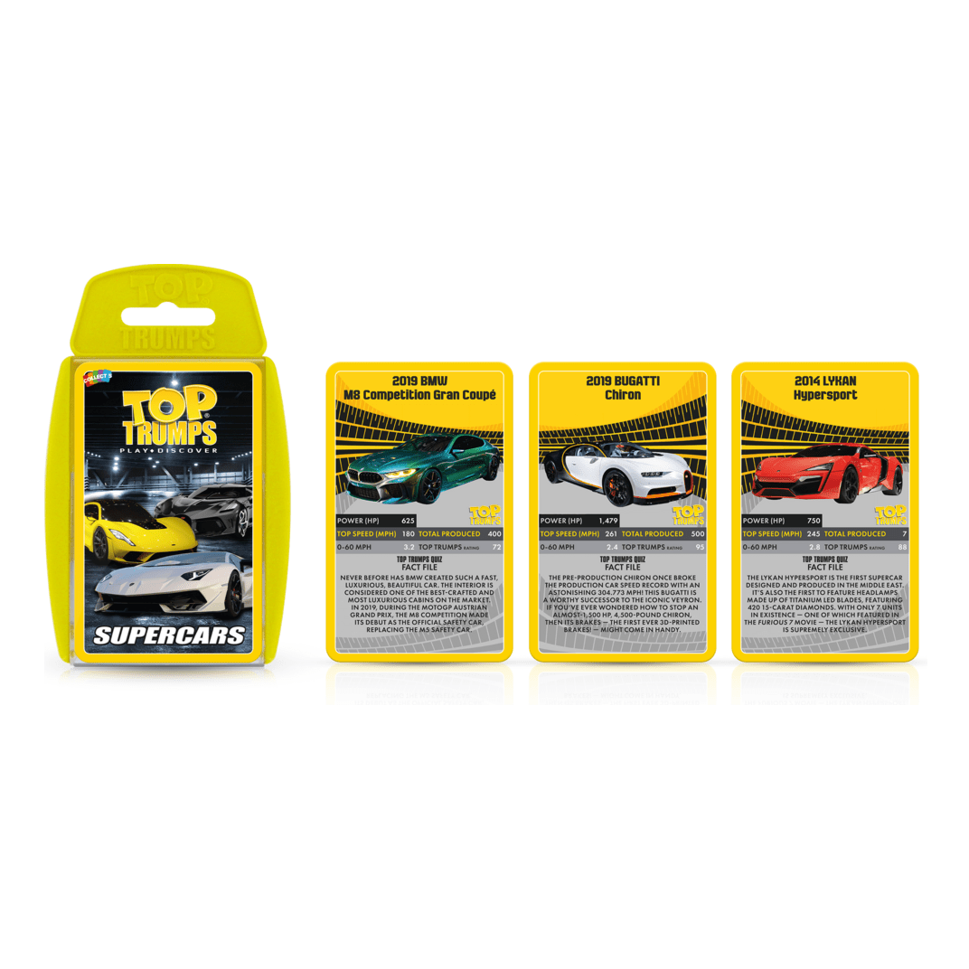 Top Trumps Supercars Card Game