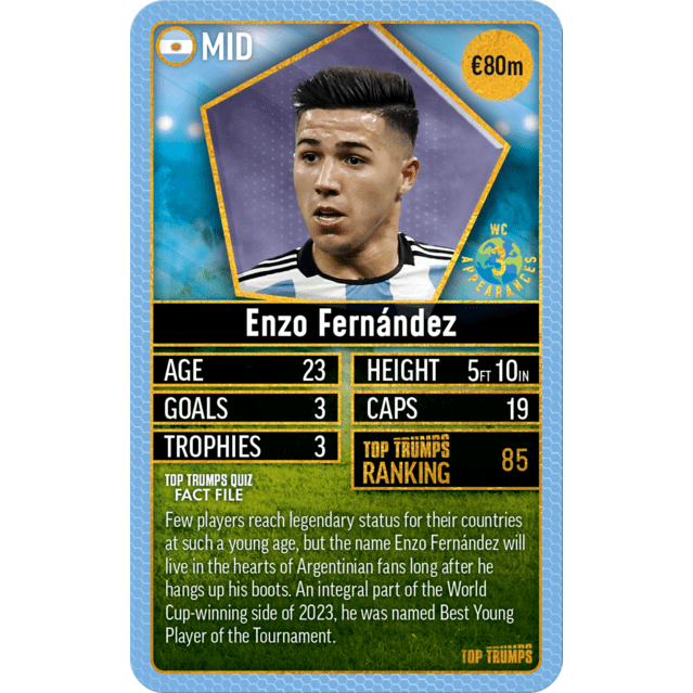 Top Trumps World Football Stars Top 200 Pack 3 Card Game