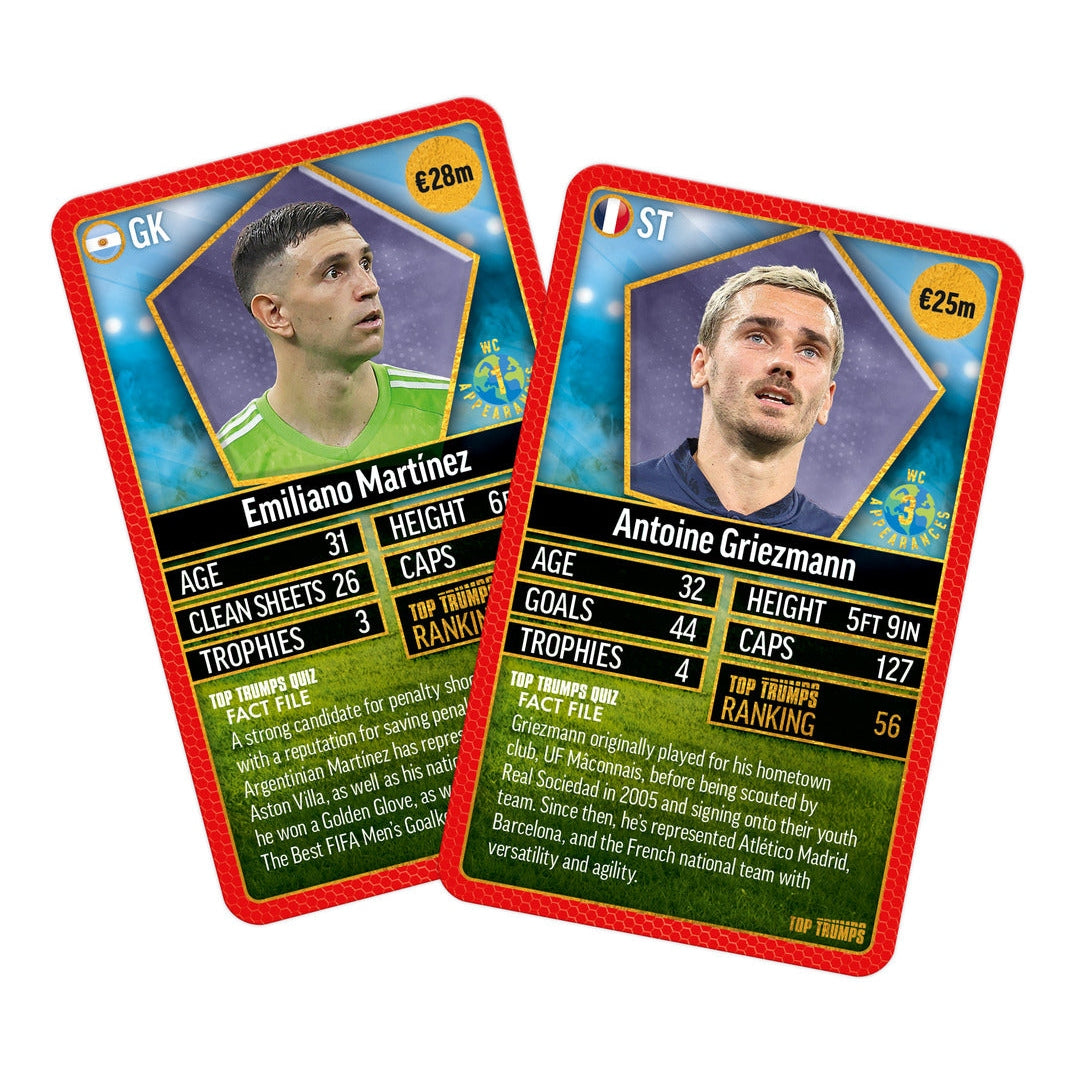 Top Trumps World Football Stars Top 200 Pack 4 Card Game