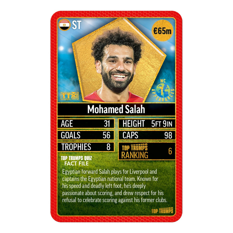 Top Trumps World Football Stars Top 200 Pack 4 Card Game