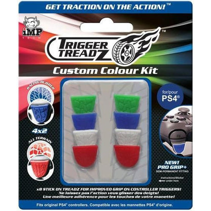 iMP Tech Trigger Treadz Custom Colour Kit for PS4 Controllers (8 Pack)