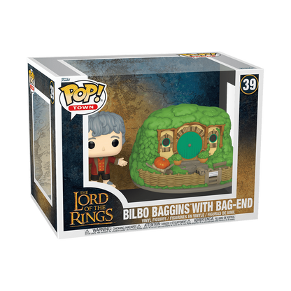 Funko Pop! Town The Lord of the Rings Bilbo Baggins with Bag End Vinyl Figures