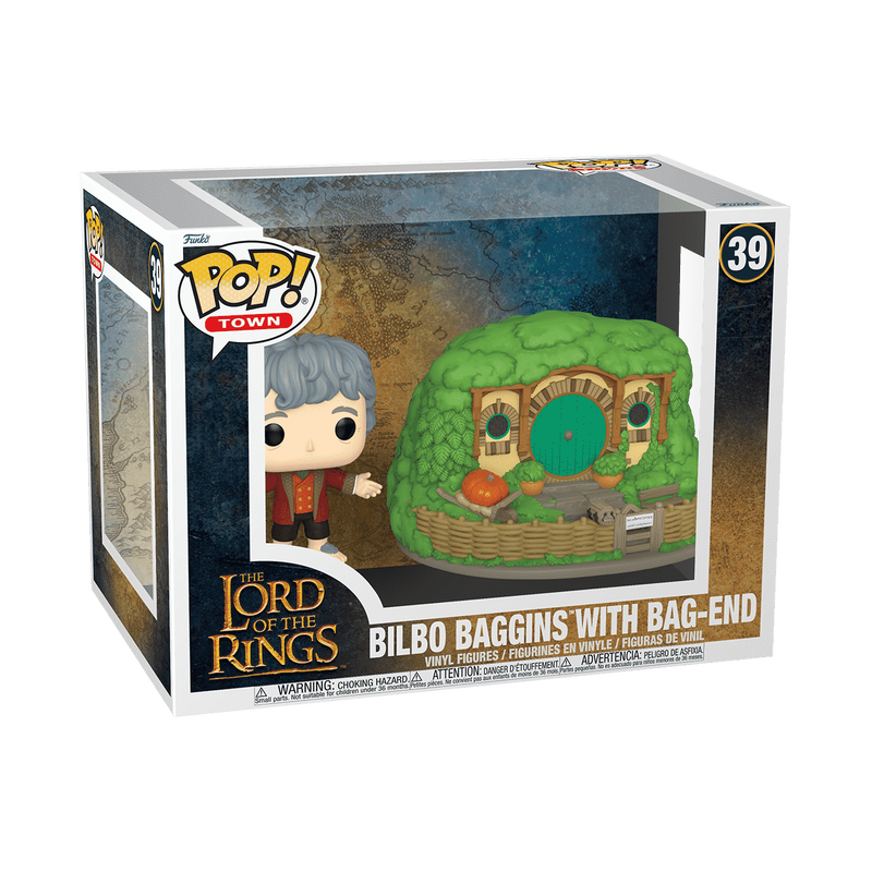 Funko Pop! Town The Lord of the Rings Bilbo Baggins with Bag End Vinyl Figures
