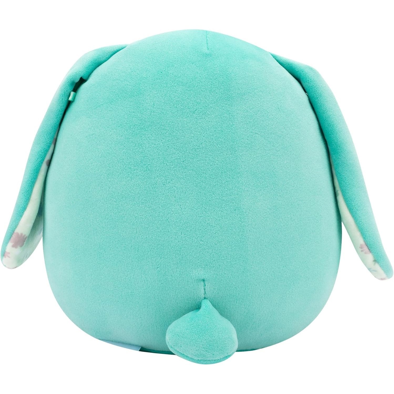 Squishmallow 7.5 Inch Easter 2025 - Regan - Turquoise Bunny With Closed Eyes and Floral Bell