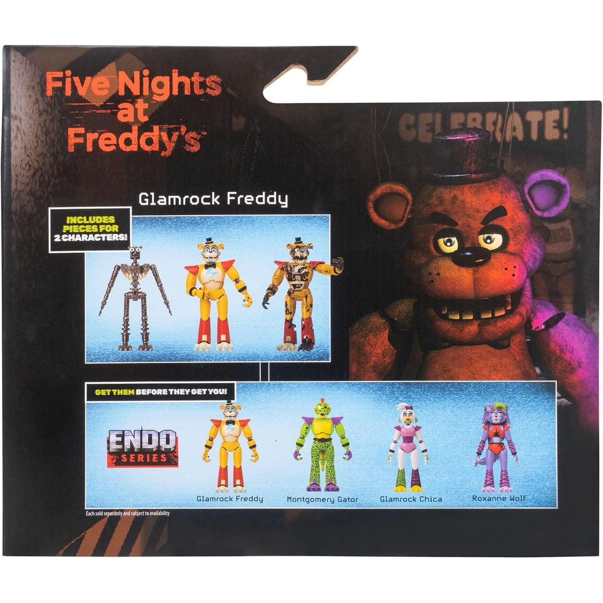 Five Nights at Freddy's Endo Series Glamrock Freddy & Shattered Glamrock Freddy 6-Inch Figure