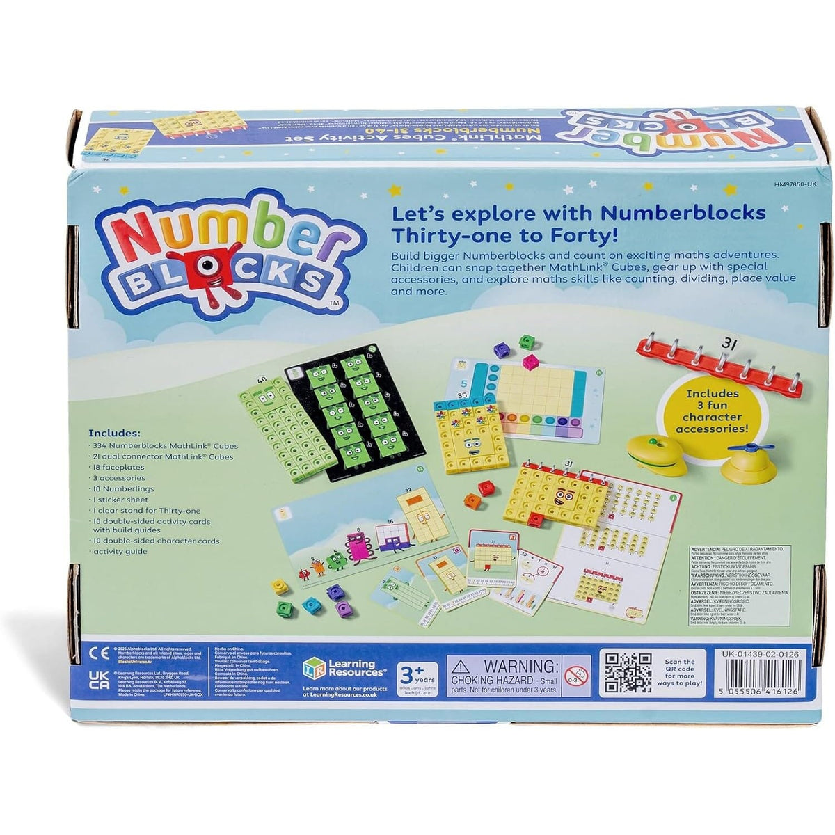 Learning Resources Numberblocks MathLink Cubes 31–40 Activity Set