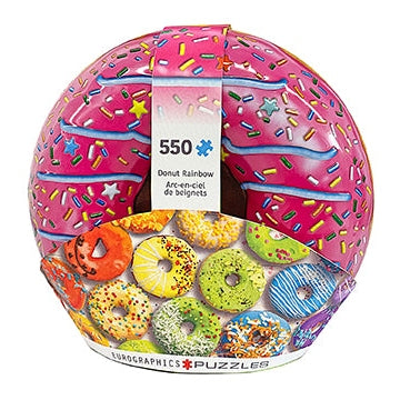 Eurographics Donut Rainbow / Collecable Tin550 Piece Smart Cut Jigsaw Puzzle