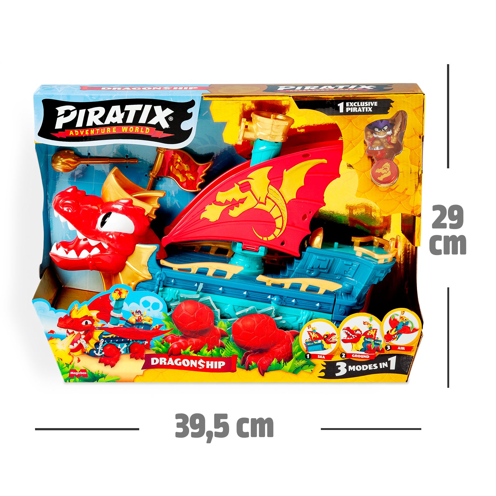 Piratix Dragon Ship 3-in-1 Pirate Playset