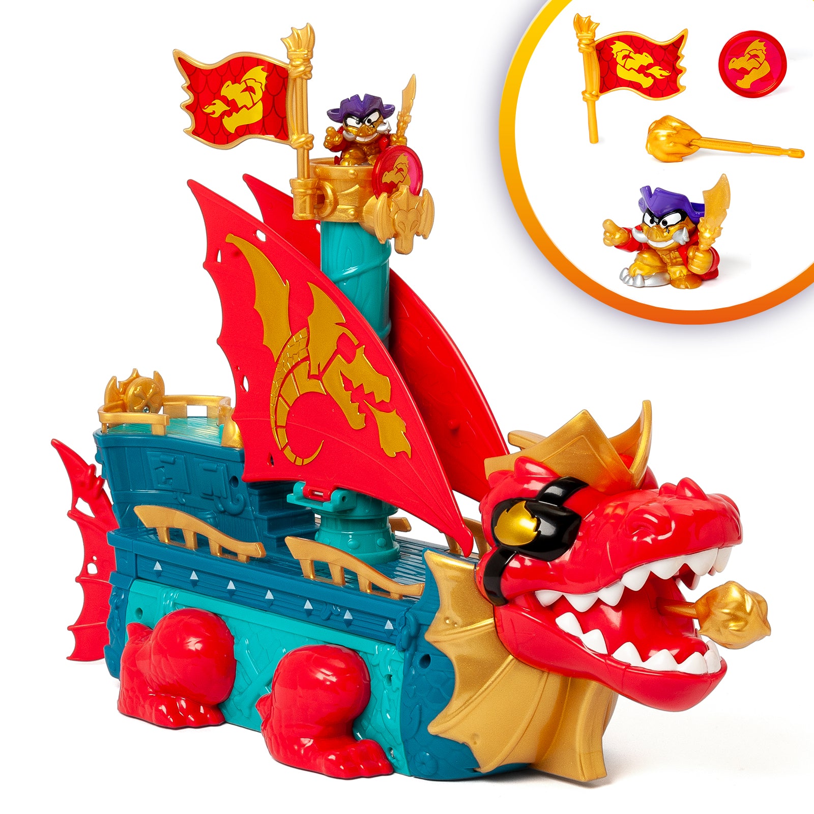 Piratix Dragon Ship 3-in-1 Pirate Playset